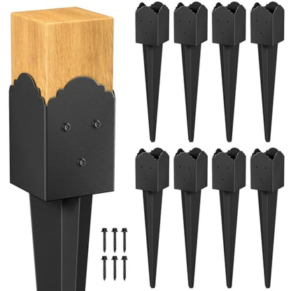 8 Pack 36"x4"x4" Heavy Duty Fence Post Anchor Ground Spike (S6)