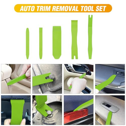GOOACC 6PCS Auto Trim Removal Tool Kit No-Scratch - color: Green, size: 6PCS Trim Removal