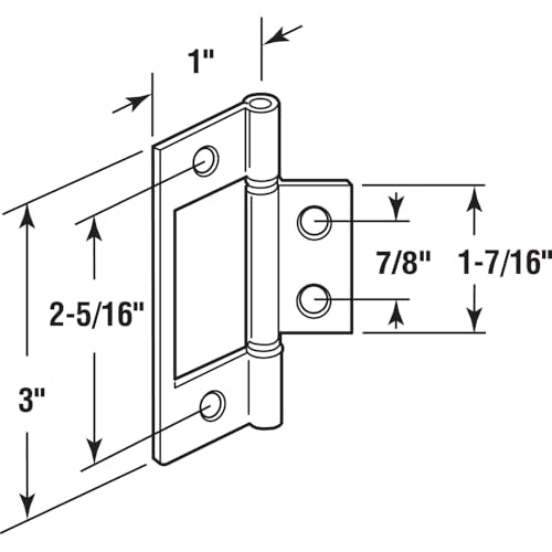 Prime-Line Bi-Fold Door, Non-Mortise Hinge, Matte Black (2 Pack) - color: Matte Black