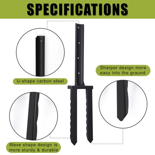 2 Pack 30" Fence Post Repair Kit for Fix 4x4|6x6 Fence Post