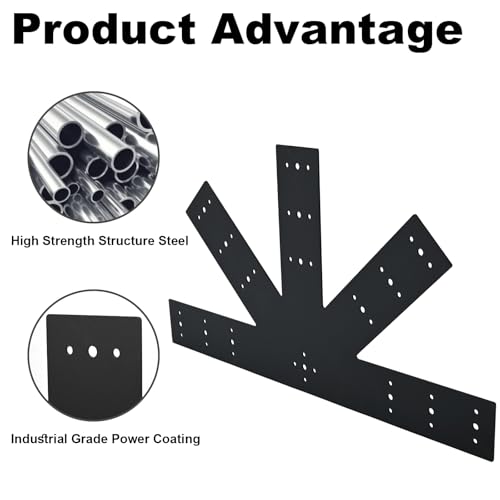 2pcs 24"x13.5" Gable Plate Black, 12:12 Pitch