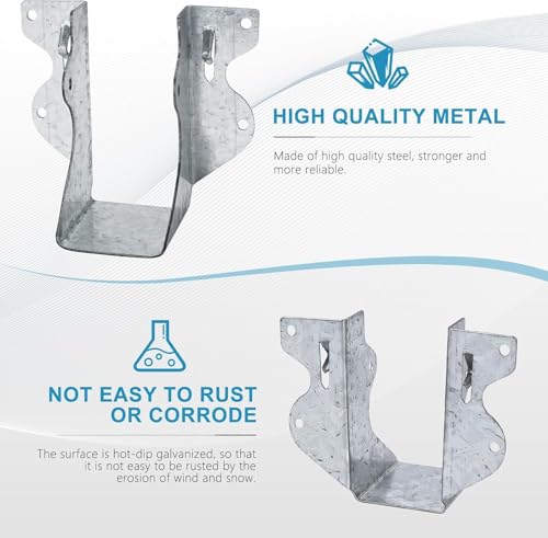 LukLoy 20 Pack 2x4 Joist Hanger 20 Gauge Galvanizing Face Mount Joist Hangers for Wood - size: 2" X 4"