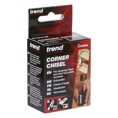 Trend Hinge Recess Squaring Corner Chisel, Spring Loaded Tool for Squaring Hinge Mortises and Lock Faceplates, C/CHISEL
