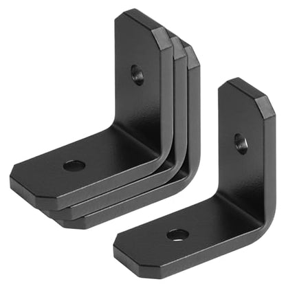4 PCS 2" x 1" Heavy Duty L Angle Bracket, Black Rafter Clip, 6 Gauge - size: 2" x 2" x 1"