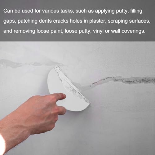 HARFINGTON 5pcs Putty Scraper 1.6" Width 1.7mm Thin Flexible Plastic Putty Knives for Taping Drywall Spreading Painting Wall Scratching Gray - size: 1.6"