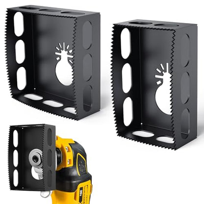 Drywall Outlet Cutter, Square Slot Cutter Drywall Oscillating Tools, 2PCS