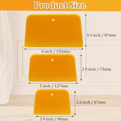 Bonsicoky 3 Pack Body Filler Spreaders, Plastic Auto Body Spreader Set