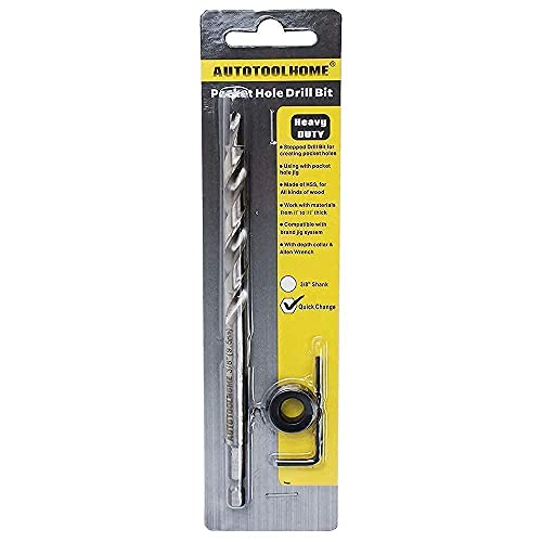 Pocket Hole Drill Bit for Pocket Hole jig Woodworking Step Drill Bits Guide