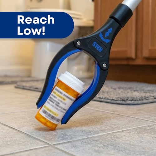 RMS 2-Pack 32 Inch Extra Long Grabbers Reachers with Rotating Jaw (Blue) - color: Blue