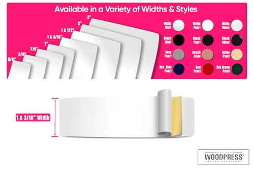 1&3/16" Matt White Peel & Stick Melamine Edge Banding, 25 ft - size: 1 & 3/16 inch