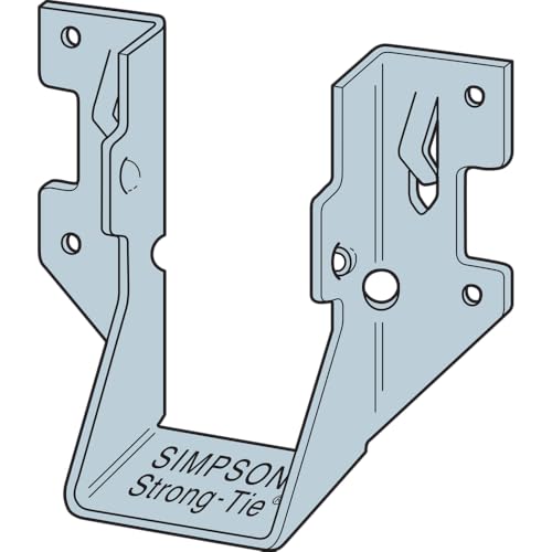 Simpson Strong-Tie LUS24 Light Face-Mount Joist Hanger - 1-9/16 in. (W) x 3-1/8 in. (H) x 1-3/4 in. (B), Fits 2x4 Joists, 18 Gauge Zinc Galvanized Steel, Hurricane Rafter Ties - size: 1 Each