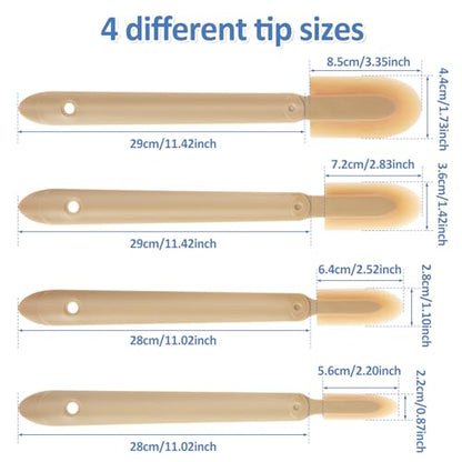 8Pcs Caulking Silicone Sealant Finishing Tool, 4 Sizes Rubber Caulking Tool Set, Multifunctional Caulking Remover/Smoothing Tool Applicator for Tiles Brick Kitchen Bathroom