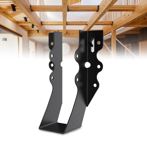 50Pcs Black 2x6 Joist Hangers for Wood,18 Gauge Metal Face Mount Joist Hanger,Lu26 Joist Hangers Powder Coating,Hurricane Ties for Rafter,Rafter Brackets 2x6 for Deck,Floor,Roof Overhang,Ceiling Joist - size: 50 Pcs 2x6 Joist Hanger, style: Black