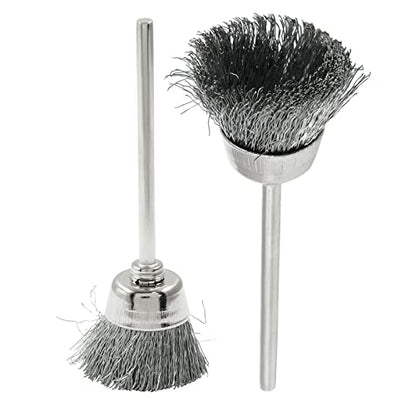 20Pcs Wire Wheel Brushes Cup-Shape Steel Wire Brushes with 3/32" Shank for Rotary Tools, Bowl-Shape Polishing Cleaning Tools - style: Cup-shape, Steel