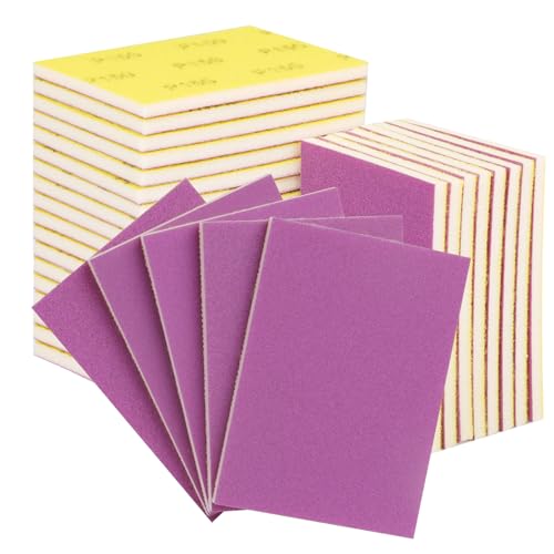 20Pcs Sanding Sponge 150 180 220 400 Grit Wet Dry Soft Foam Block - size: 20pcs Mix Grit, style: Ceramic Sand
