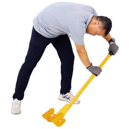 Pallet Buster Tool, Heavy Duty Carbon Steel Deck Board Removal Tool with 43in Long Handle Standing Hardwood Board Demolition Without Lower Back Pain & Knee Pain