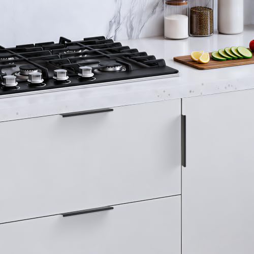 Ravinte Hardware Matte Black Cabinet Pulls Finger Edge Pulls 5 Inch 10 Pack - size: 5 Inch(128mm) Center-to-Center