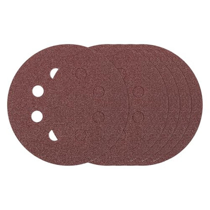 5Pcs Sanding Disc 5Inch 40Grit 8 Hole Sandpapers Red - color: Red, size: 5 Inch(40 Grit)