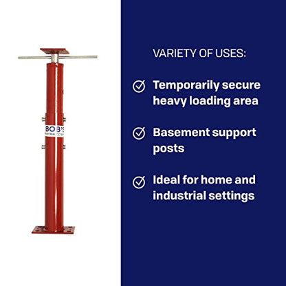 BISupply Basement Floor Jack 19” - 36” Adjustable Support Beam House Jack Post - Floor Lifting Joist Beam Brace for Cellar Ceiling 9700 lbs Max Capacity Screw Pole Jack - 4 Pack - size: 19-36 Inch (4 PACK)