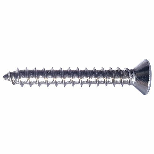 #10 x 1-1/2" Flat Head Sheet Metal Screws, Square Drive, Stainless Steel 18-8, Full Thread, Bright Finish, Self-Tapping, Quantity 100 By Fastenere - size: #10 x 1-1/2" (100 Pack)