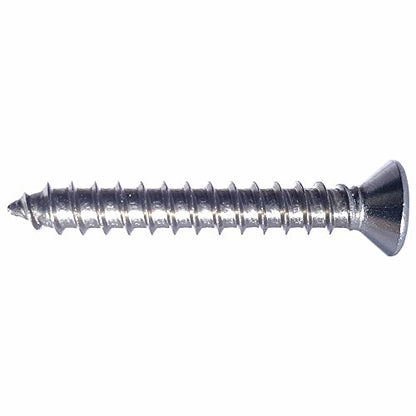 #10 x 1-1/2" Flat Head Sheet Metal Screws, Square Drive, Stainless Steel 18-8, Full Thread, Bright Finish, Self-Tapping, Quantity 100 By Fastenere - size: #10 x 1-1/2" (100 Pack)