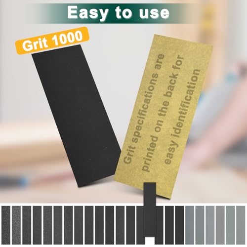 20PCS Sand Paper 1000 Grit Sandpaper Sheets, 9 x 3.6 Inch Wet Dry Sandpaper Sheets, Sand Paper for Metal, Wood Furniture, Automotive and Crafts - color: P-1000 Grit 20pcs
