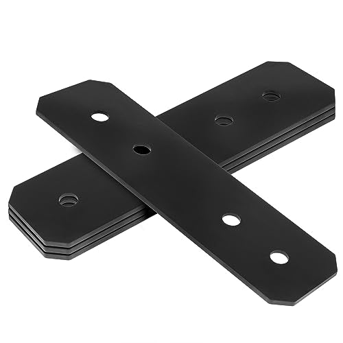 4 Pack 4x4 Post Extension Bracket,Flat Straight Mending,12 Gauge
