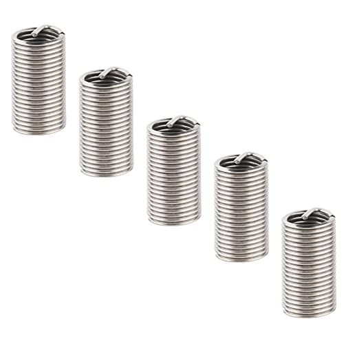 50Pcs Helical Threaded Inserts M10x1.25 Spiral Circle Repair Insert Reducer Nut Stainless Steel Threaded Expand Socket Set(M10x1.25x3D)