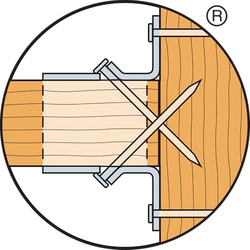 Simpson Strong-Tie HUS26 HUS Heavy U-Shaped Hanger - for 2x6 Beam Size, Face-Mount Joist Hanger, Double-Shear Nailing, Zinc Galvanized Steel Construction