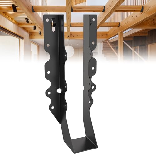 50Pcs Black 2x10 Joist Hangers for Wood,18 Gauge Face Mount Joist Hanger,Lu210 Joist Hangers Powder Coating,Hurricane Ties for Rafter,Rafter Brackets 2x10 for Deck,Floor,Roof Overhang,Ceiling Joist - size: 50 Pcs 2x10 Joist Hanger, style: Black