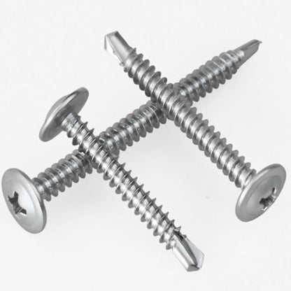 #8 x 1-1/2" Self Tapping Screw for Roofing, 410 Stainless Steel (80pcs) - color: 410 Stainless Steel Sliver, size: #8x1-1/2''-80Pcs