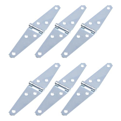 Geesatis 3" Strap Hinges Heavy Duty Gate Hinges,Iron,6Pcs Silver - color: Silver, size: 3inch(6Pcs)