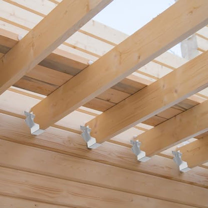 20 Pcs 2x4 Joist Hangers for Wood,18 Gauge Metal Face Mount Joist Hanger, Lu24 Joist Hangers Galvanized, Hurricane Ties for Rafter, Rafter Brackets 2x4 for Deck,Floor,Roof Overhang and Ceiling Joist - size: 20 Pcs 2x4 Joist Hanger, style: Silver