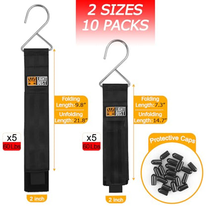 Heavy Duty Storage Straps 10 Pack Triangle Hook Hanging Straps for Garage