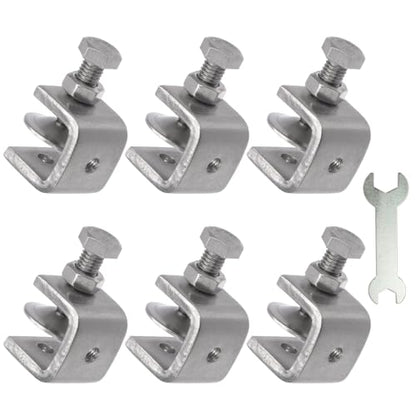 Stainless Steel C Clamps, Mini Tiger Clamp Set for Mounting, Heavy Duty Metal U Clamps, Small Desk G-Clamp with 0.79 Inch Stable Wide Jaw Opening for Metal Working Woodworking Welding Building (6pcs) - size: 0.79 in / 20mm (6 Pcs)
