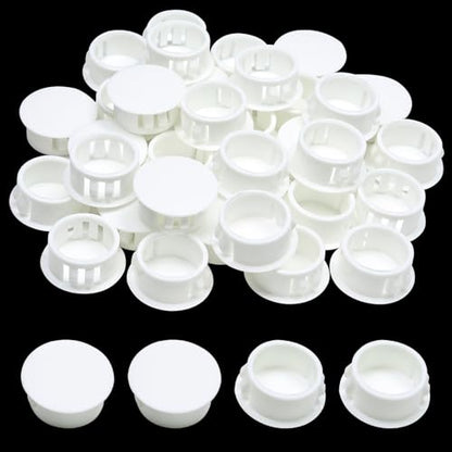 3/4 In/19 mm White Plastic Hole Plugs, Snap in Locking Round Hole - style: 19mm (3/4")
