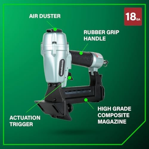 Metabo HPT Flooring Stapler Pneumatic, 18 Gauge 1/4" Staples, N4004AB