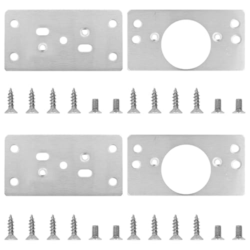 4 Pack Cabinet Door Hinge Repair Plates Cabinet Hinge Repair Replacement Brackets Board Hinges Repairs Fixing Plates with Screw Thicken Durable Stainless Steel for Kitchen Cupboard Locker Furniture - size: 3.54x1.85 inch-4P