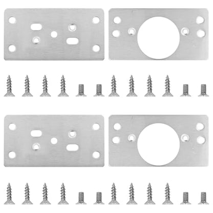 4 Pack Cabinet Door Hinge Repair Plates Cabinet Hinge Repair Replacement Brackets Board Hinges Repairs Fixing Plates with Screw Thicken Durable Stainless Steel for Kitchen Cupboard Locker Furniture - size: 3.54x1.85 inch-4P