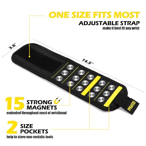 PPRAFDD Magnetic Wristband for Tools, Gift for Men Stocking Stuffers