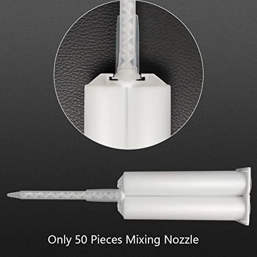Epoxy Tubes Static Mixer Nozzle Mixing Tip for 50ml Adhesive Applicator Cartridges(1:1 Ratio,50Pieces)