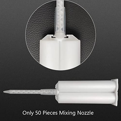 Epoxy Tubes Static Mixer Nozzle Mixing Tip for 50ml Adhesive Applicator Cartridges(1:1 Ratio,50Pieces)