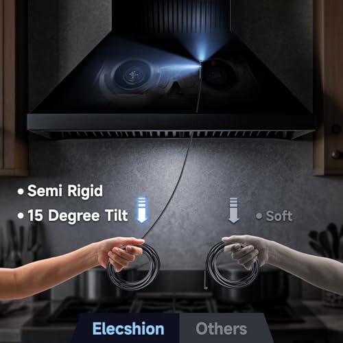 Endoscope Camera with Light, Dual-Lens 1920P HD Borescope with 8+1 Adjustable LED Lights, IP67 Waterproof Inspection Camera 16.5FT Semi-Rigid Snake Camera for iOS & Android (2 Interface) - size: 2 Interface