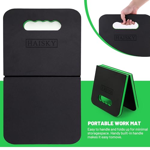 Foldable Extra Thick Kneeling Pad, 1 Pack, Green,20.4 x 11.8 in - color: Green & Black