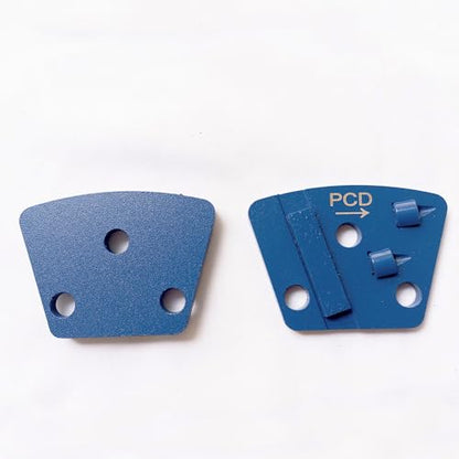 PCD Grinding Disc 3Pcs Trapezoid with Diamond for Concrete Epoxy Removal - style: None thread hole-PCD Right