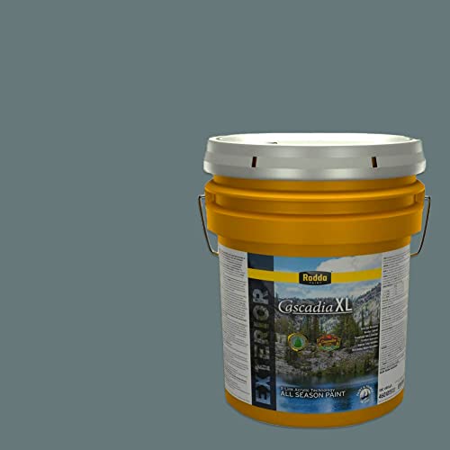 Rodda Paint CASCADIA XL Exterior Satin Paint & Primer in One, 5-Gallon, Paradise City - color: Paradise City, size: 640 Fl Oz (Pack of 1)