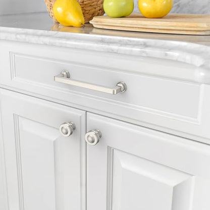 10 Pack 5 Inch Brushed Nickel Cabinet Pulls, Kitchen Hardware - color: Brushed Satin Nickel, size: 5" Hole Center