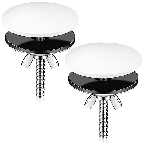 LEIFIDE 2 Pcs Kitchen Sink Faucet Hole Cover, White - color: White