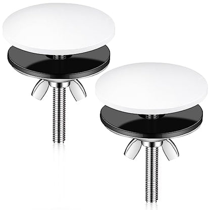 LEIFIDE 2 Pcs Kitchen Sink Faucet Hole Cover, White - color: White