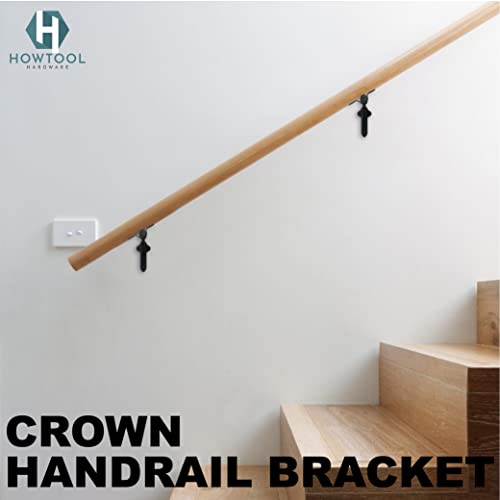 Commercial Handrail Bracket Wall Mounted Oil Rubbed Bronze Black, 3 Pack | HOWTOOL